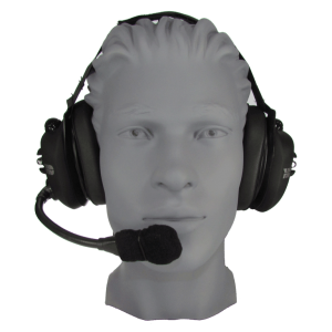 HD6000-RBF Behind the Head Dual Radio Black Rubberized, Flex Boom Headset